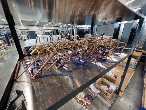 Detail měděného potrubí